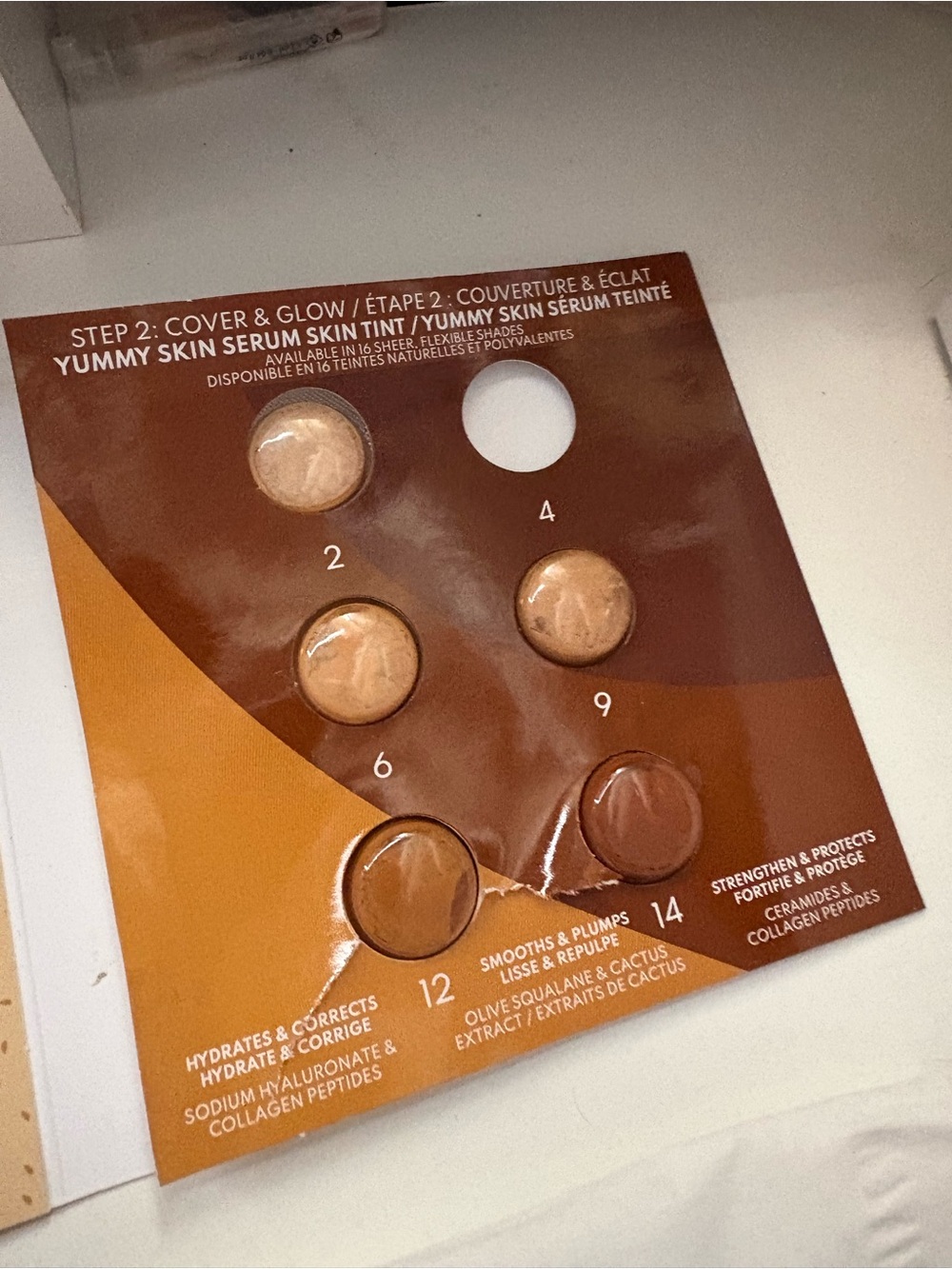 Makeup sample card